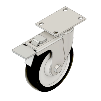MODULAR SOLUTIONS CASTER<br>5" SWIVEL TOP PLATE W/LOCK